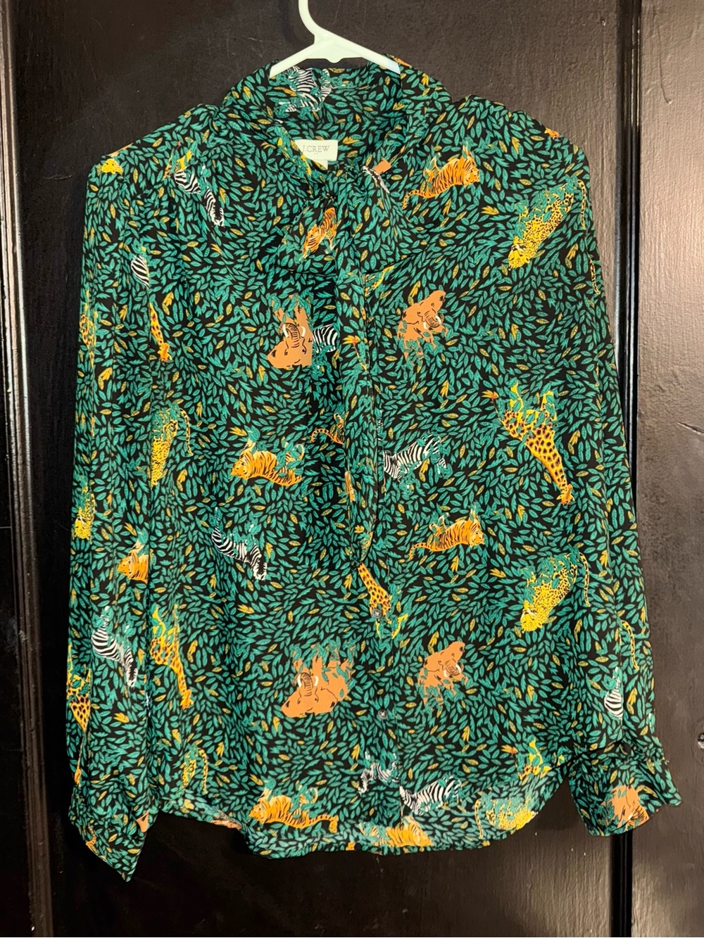 J. Crew women’s Animal Print Button-Up Shirt